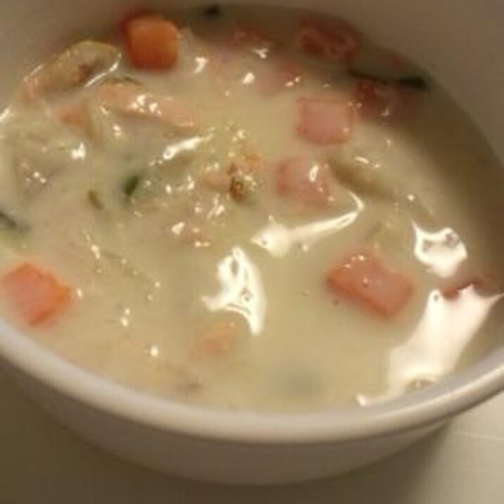 <離乳食>鮭と野菜のミルクスープ